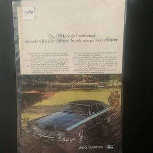 Vintage 1970 Ford Lincoln Continental Looks Tell You Ad Advertisement